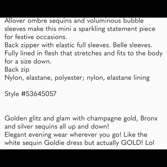 NWT BHLDN Carys Dress -Goldie Mini Sequin Dress size 16 - Picture 5 of 15